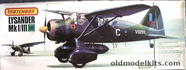 Matchbox 1/32 Westland Lysander Mk I/III, 40504 plastic model kit